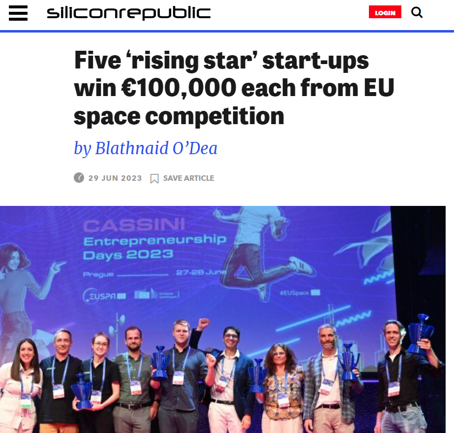 Five ‘rising star’ start-ups win €100,000 each from EU space competition