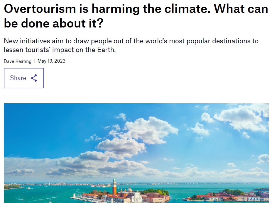 Overtourism is harming the climate. What can be done about it?