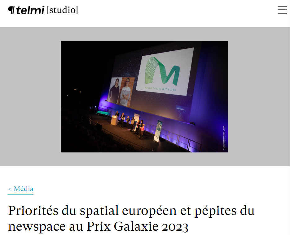 Priorities of European space and newspace gems at the Galaxie Award 2023