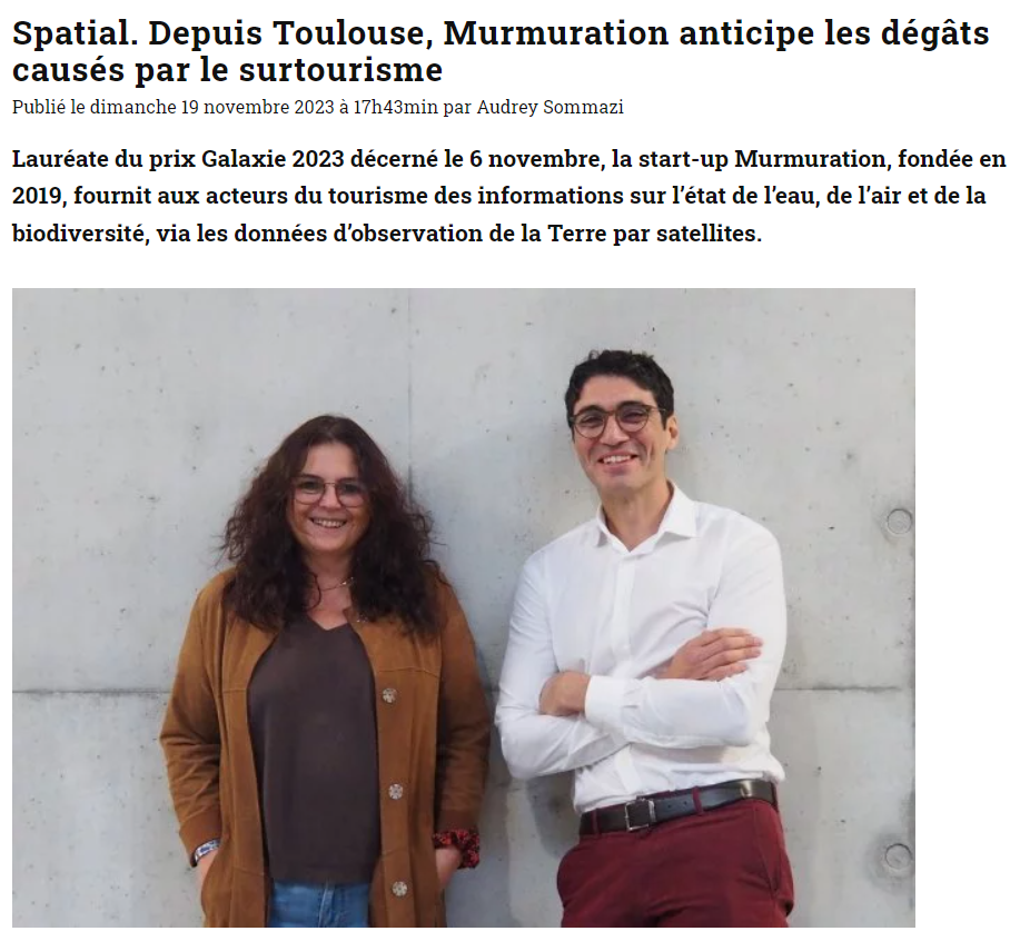Space: From Toulouse, Murmuration anticipates the damage caused by overtourism